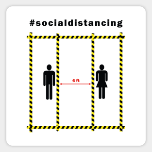 Social Distancing 6 ft Magnet